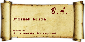 Brozsek Alida névjegykártya
